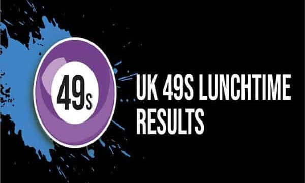 UK49s Lunchtime Results