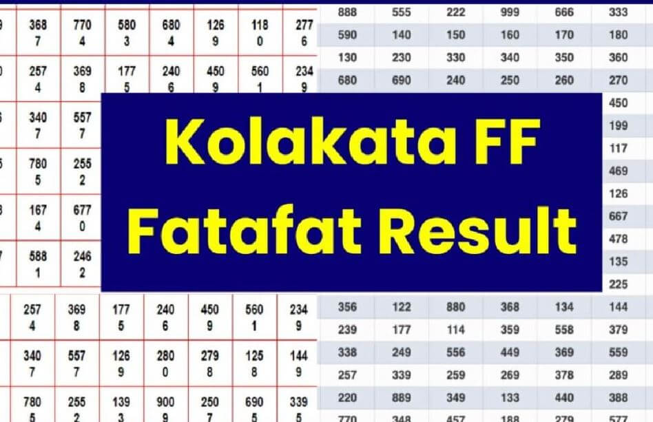 Kolkata FF Fatafat Result Today, Thursday, 18 July 2024, Check Kolkata Fatafat Result Online 1 Kolkata FF Fatafat Result Today